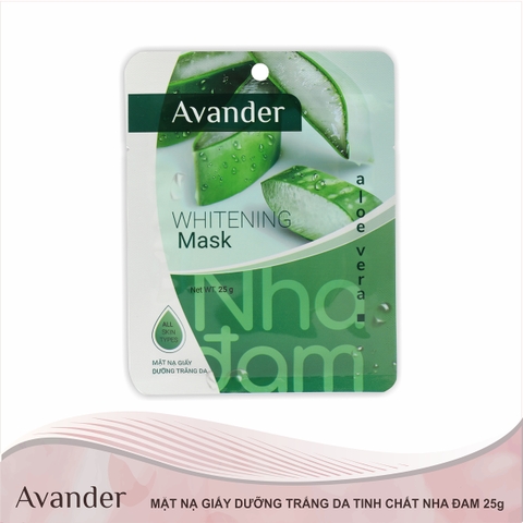 Mặt nạ giấy dưỡng trắng da Nha đam Avander 25g
