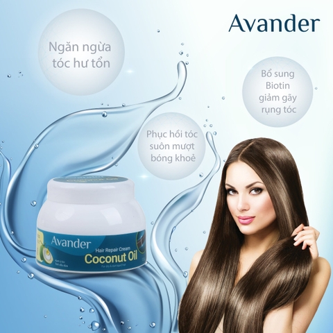 Kem ủ tóc Tinh dầu dừa Avander 125g