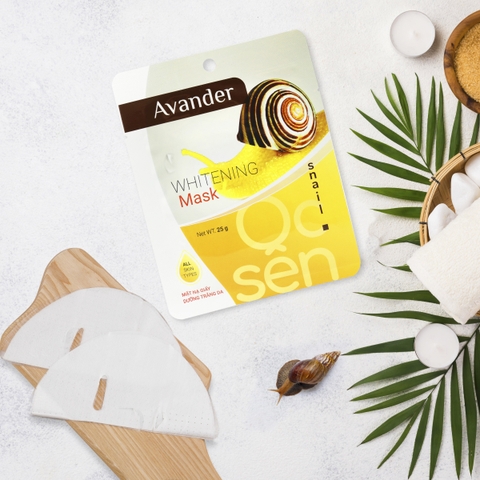 Mặt nạ giấy dưỡng trắng da Ốc sên Avander 25g