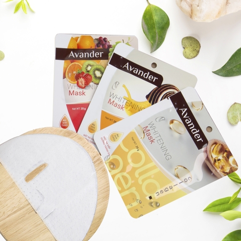 Mặt nạ giấy dưỡng trắng da Trái cây tổng hợp Avander 25g