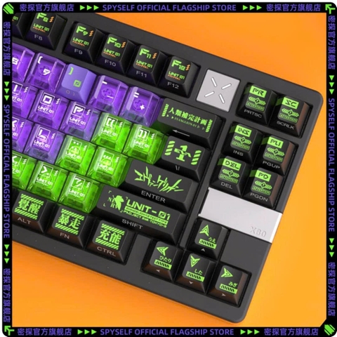 [Keycap Đẹp] Bộ Keycap bàn phím Eva Trong Suốt | CHERRY | Eva Trong Suốt