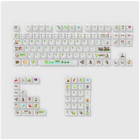 [Keycap Đẹp] Bộ Keycap bàn phím Plant & Zombie | CHERRY | Plant & Zombie | Trong suốt