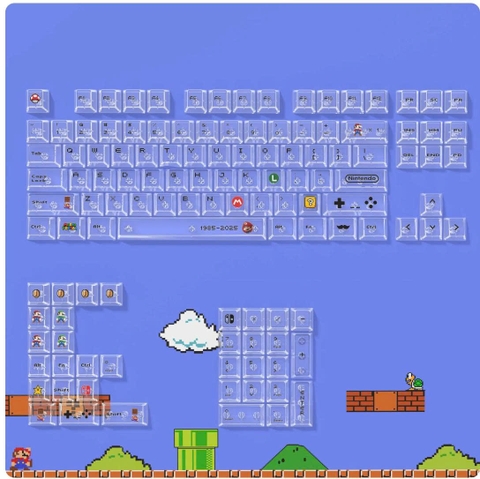 [Keycap Đẹp] Bộ Keycap bàn phím Mario | CHERRY | Mario | Trong suốt