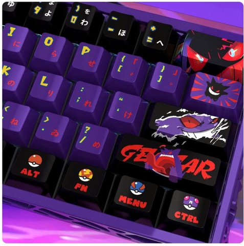[Keycap Đẹp] Bộ Keycap bàn phím Pokemon Gengar | CHERRY | Gengar Tím