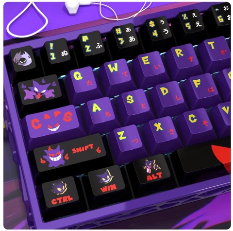 [Keycap Đẹp] Bộ Keycap bàn phím Pokemon Gengar | CHERRY | Gengar Tím