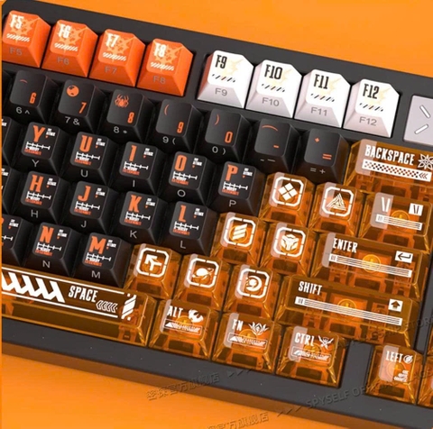 [Keycap Đẹp] Bộ Keycap bàn phím Cam trong suốt | CHERRY | Orange