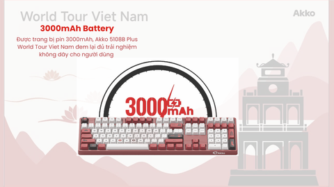 Bàn phím cơ AKKO 5108B Plus Red World Tour Viet Nam (RGB / Hotswap / Akko V3 Piano Pro)