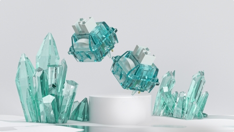 [CHÍNH HÃNG] Clicky AKKO Switch Creamy Cyan ( Clicky / 5 pin / Lẻ 1 switch) Prelubed