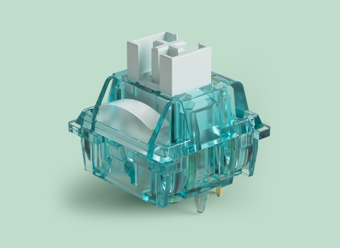 [CHÍNH HÃNG] Clicky AKKO Switch Creamy Cyan ( Clicky / 5 pin / Lẻ 1 switch) Prelubed