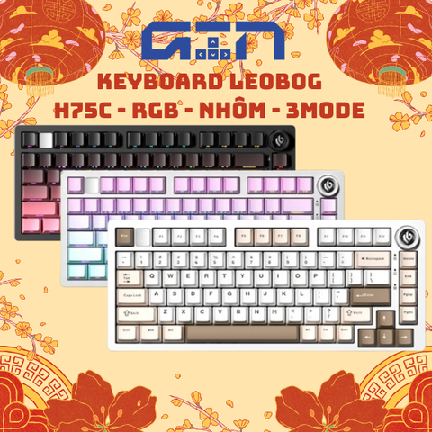 [HÀNG SẴN] Bàn Phím Cơ Custom Leobog HI75C | 3 Modes | Nhôm | Led RGB