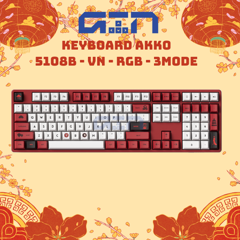 Bàn phím cơ AKKO 5108B Plus Red World Tour Viet Nam (RGB / Hotswap / Akko V3 Piano Pro)