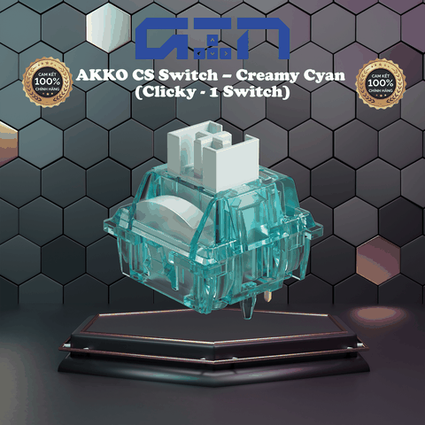 [CHÍNH HÃNG] Clicky AKKO Switch Creamy Cyan ( Clicky / 5 pin / Lẻ 1 switch) Prelubed