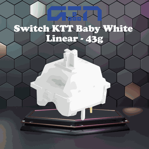 [SWITCH GIÁ RẺ] Công tắc Switch bàn phím cơ KTT Baby White | Linear | 43g | Trắng xuyên led tốt
