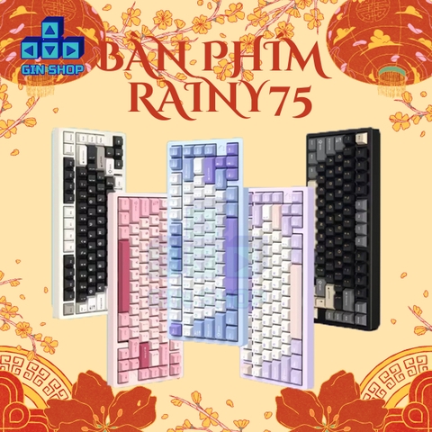 [HÀNG SẴN] Bàn Phím Cơ Custom Rainy 75 - Rainy75 | 3 Modes | Nhôm | Led RGB