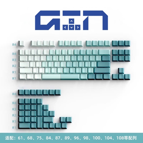 Bộ Keycap bàn phím XUYÊN LED CẠNH / 121 Nút / Pbt / Cherry Profile