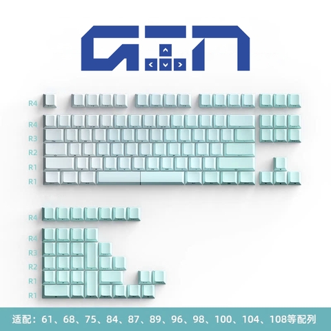 Bộ Keycap bàn phím XUYÊN LED CẠNH / 121 Nút / Pbt / Cherry Profile