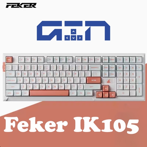 Bàn phím cơ không dây FEKER IK105 / 3 Mode / Gasketmount / Led RGB / Hotswap