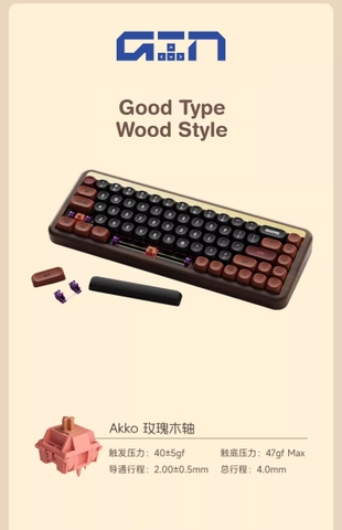 (Hàng sẵn) Bàn phím cơ gỗ AKKO MU01 (Hotswap,RGB / Multi-Modes)