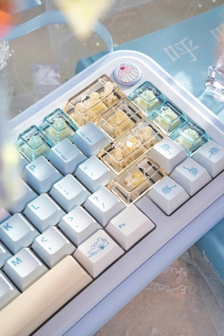 [Keycap Đẹp] Bộ Keycap bàn phím Mèo | PBT | Xuyên Led PC