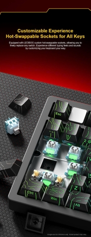 [HÀNG SẴN] Bàn Phím Cơ Custom Leobog HI75C | 3 Modes | Nhôm | Led RGB