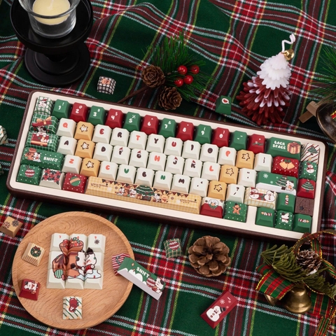 [Keycap Đẹp] Bộ Keycap bàn phím Christmas | PBT | Dày dặn