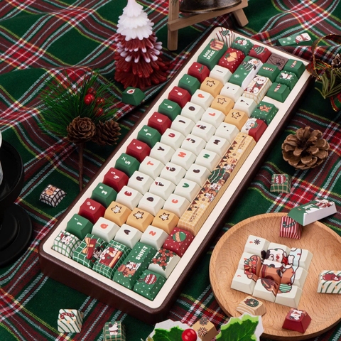 [Keycap Đẹp] Bộ Keycap bàn phím Christmas | PBT | Dày dặn