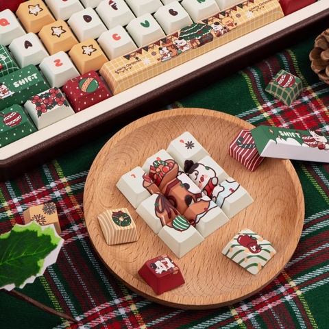[Keycap Đẹp] Bộ Keycap bàn phím Christmas | PBT | Dày dặn