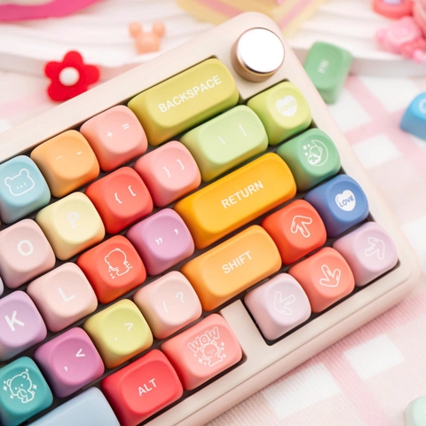 [Keycap Đẹp] Bộ Keycap bàn phím Gummy Bear | MOA | CUTE
