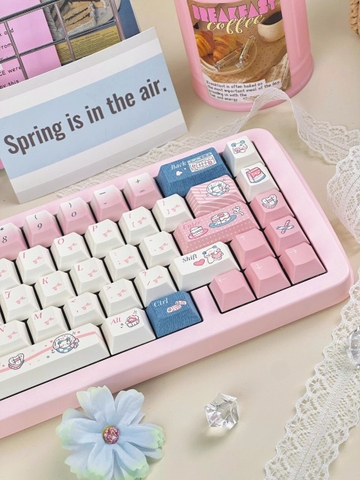 [Keycap Đẹp] Bộ Keycap bàn phím Pure Heart Beats | CHERRY | CUTE | PINK