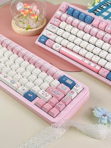 [Keycap Đẹp] Bộ Keycap bàn phím Pure Heart Beats | CHERRY | CUTE | PINK