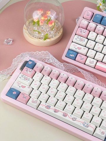 [Keycap Đẹp] Bộ Keycap bàn phím Pure Heart Beats | CHERRY | CUTE | PINK