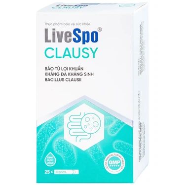 Dung dịch LiveSpo Clausy bổ sung lợi khuẩn, giúp cân bằng hệ vi sinh đường ruột (10 ống x 5ml)