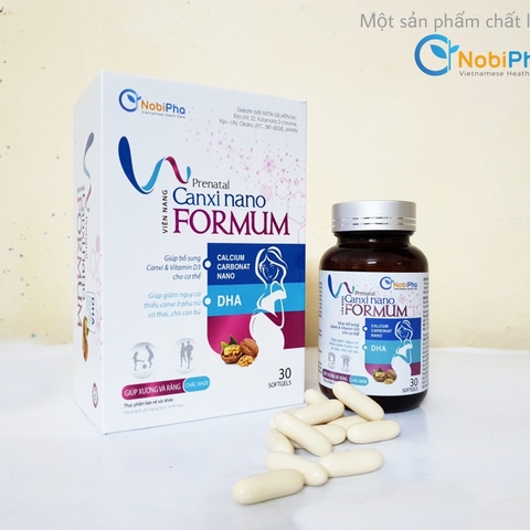 CANXI NANO FORMUM Hộp 30 Viên- Bổ Sung Canxi Và Vitamin D3, Giảm Nguy Cơ Thiếu Canxi Ở Phụ Nữ Có Thai Và Cho Con Bú
