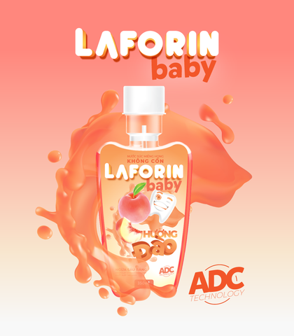 Nước súc miệng LAFORIN BABY hương đào ngừa sâu răng cho trẻ em 350ml