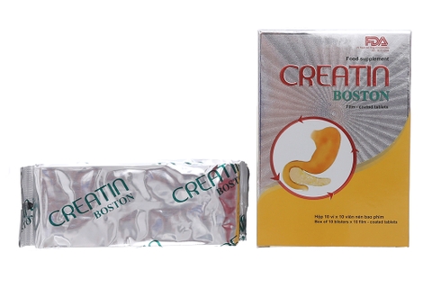 Viên uống Creatin Boston giảm đầy hơi, hỗ trợ tiêu hóa hộp 100 viên