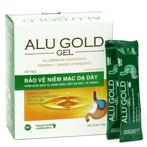 Alu Gold Gel, Hỗ trợ bảo vệ niêm mạc dạ dày, giảm acid dịch vị