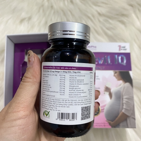 Elevit IQ -Vitamin bầu-Viên uống tổng hợp cho bà bầu lọ 30v-Bổ sung vitamin khoáng chất,cải thiện thiếu máu do thiếu sắt