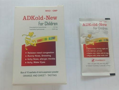 Thuốc ADkold-New for children - Thuốc trị ngạt mũi, hắt hơi, sổ mũi