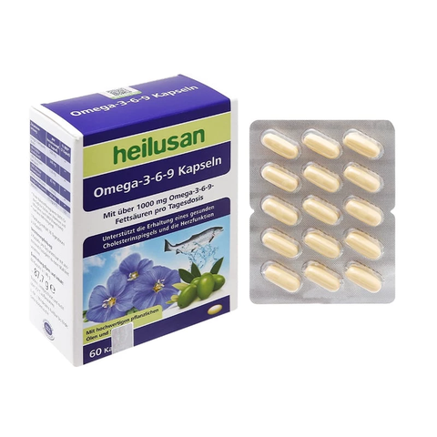 Heilusan Omega 3-6-9 Kapseln - Hỗ trợ giảm mỡ máu, tốt cho tim mạch
