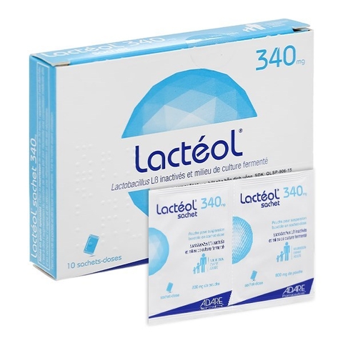 Bột pha hỗn dịch uống Lactéol 340mg trị tiêu chảy (10 gói x 800mg)