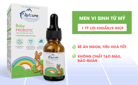 Avisure Baby Probiotic Men Vi Sinh Từ Mỹ Với 1 Tỷ Lợi Khuẩn/5 Giọt
