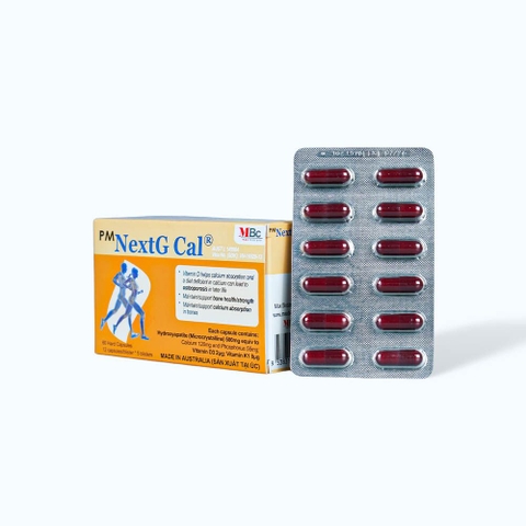 PM NextG Cal bổ sung canxi, hỗ trợ trị loãng xương (5 vỉ x 12 viên)
