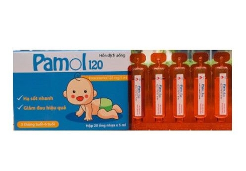 Hỗn dịch uống Pamol 120 hộp 20 ống x 5ml
