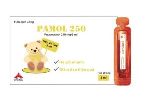 Hỗn dịch uống Pamol 250 hộp 20 ống x 5ml