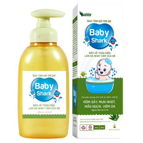 Sữa tắm gội trẻ em Baby Shark Vshine hộp 1 chai 350ml
