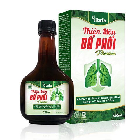 Hỗ trợ bổ phổi, giảm ho Thiên môn bổ phổi Premium chai 280ml