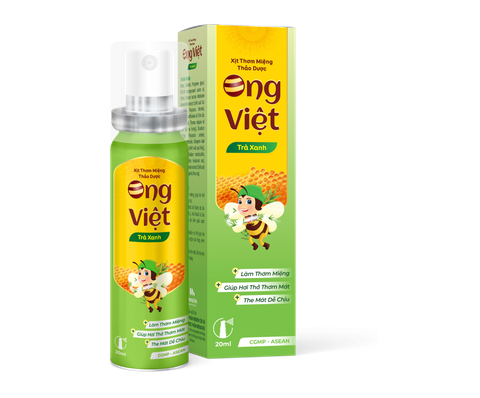 Xịt thơm miệng Thảo Dược Ong Việt trà xanh