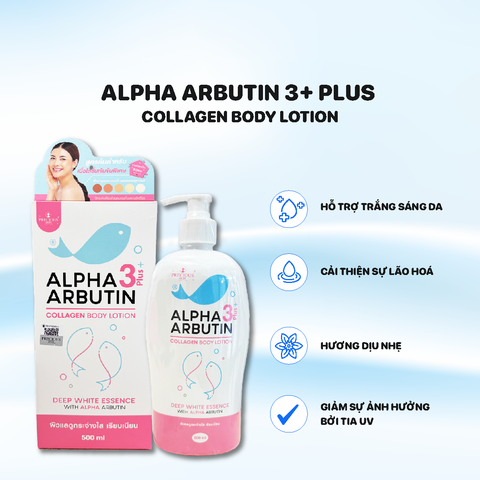 Sữa dưỡng thể Alpha Arbutin 3 Plus+ Collagen Lotion 500ml