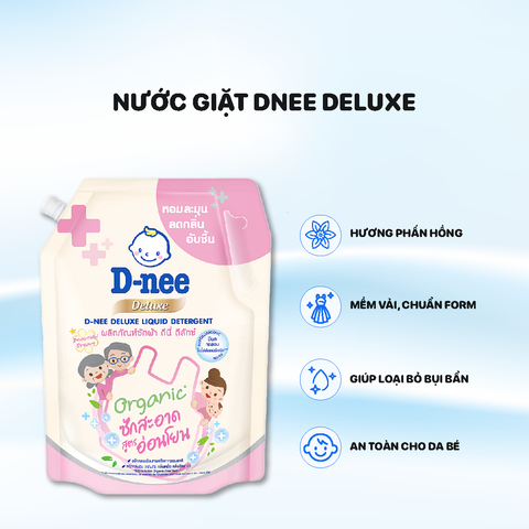 Nước Giặt Dnee Deluxe Túi 1100ml - Màu Hồng (mẫu mới)