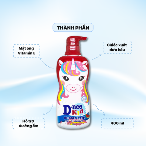 Sữa tắm Dnee Kids 400ml - Đỏ - Unicorn